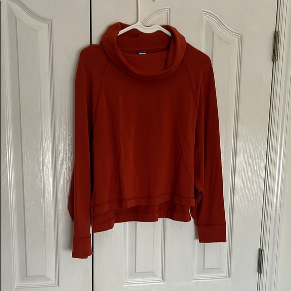 Old Navy Womens Size Medium Cozy Burnt Orange Cowl Neck Sweater - Picture 1 of 4